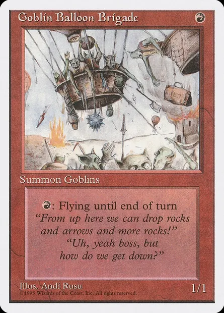 Goblin Balloon Brigade, Magic card 4ED 197 — Fourth Edition set