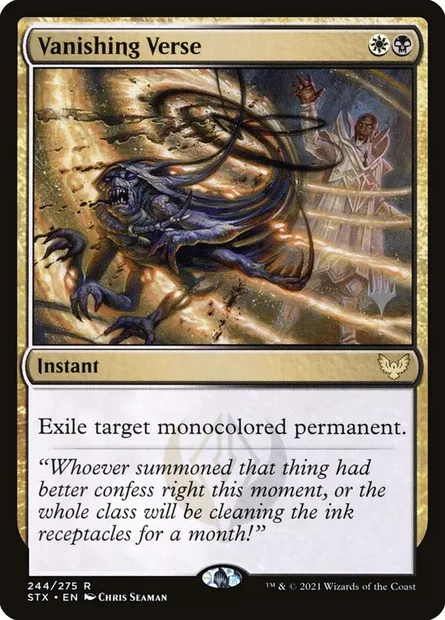 Vanishing Verse, Magic card PSTX 244p — Strixhaven: School of Mages Promos set