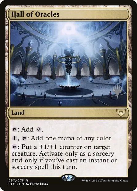 Salle des oracles, carte Magic PSTX 267p — extension Strixhaven: School of Mages Promos