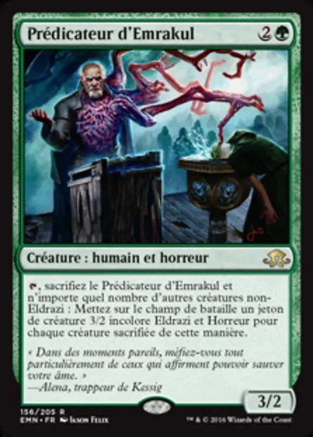 Prédicateur d'Emrakul, carte Magic EMN 156 — extension La lune hermétique