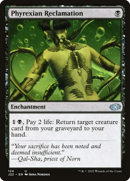 Phyrexian Reclamation, Magic card J22 124 — Jumpstart 2022 set