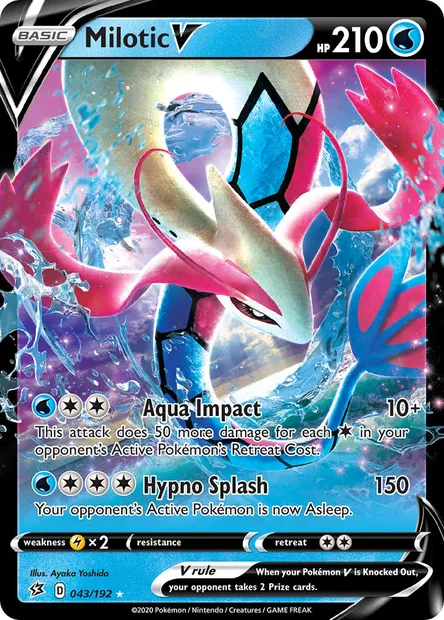 Milotic V, Pokémon card RCL 43 — Rebel Clash set