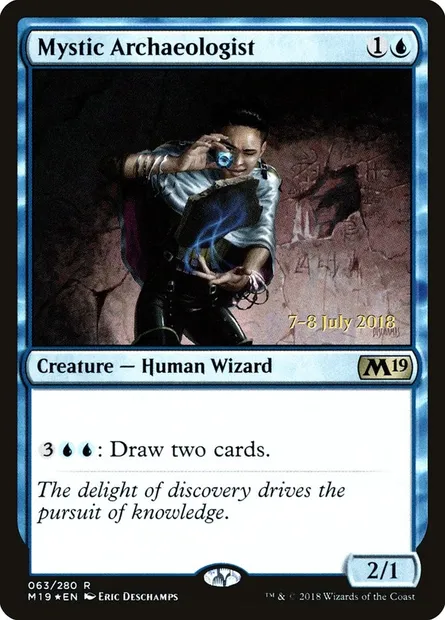 Archéologue mystique, carte Magic PM19 63s — extension Core Set 2019 Promos