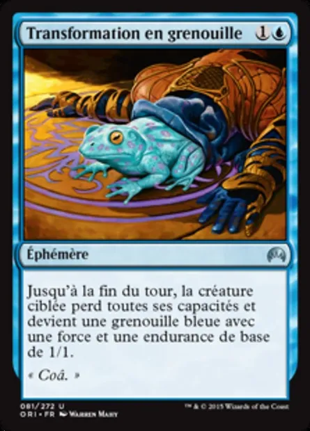 Transformation en grenouille, carte Magic ORI 81 — extension Magic Origines