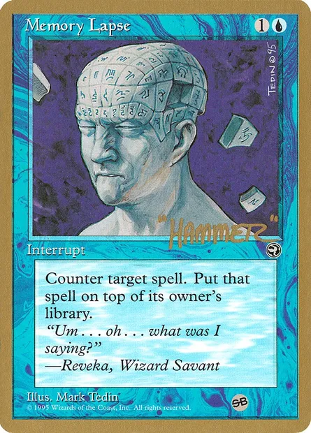 Memory Lapse, Magic card PTC shr32bsb — Pro Tour Collector Set set