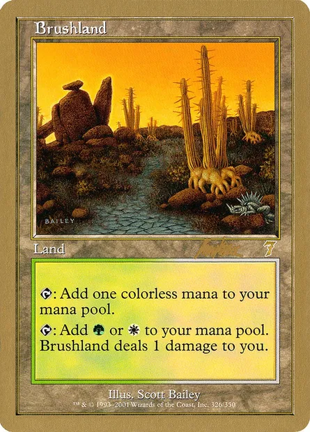 Brushland, Magic card WC02 bk326 — World Championship Decks 2002 set