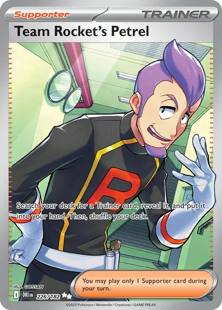 Team Rocket's Petrel, Pokémon card DRI 226 — Destined Rivals set
