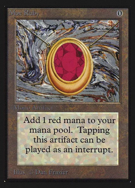 Mox Ruby, carte Magic CEI 265 — extension Intl. Collectors' Edition
