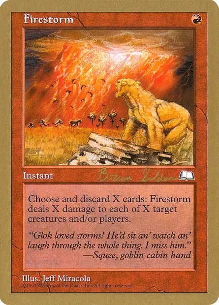 Firestorm, Magic card WC98 bs101 — World Championship Decks 1998 set