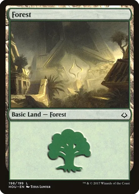 Forest, Magic card HOU 198 — Hour of Devastation set
