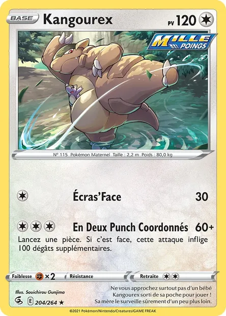 Kangourex, carte Pokémon FST 204 — extension Poing de Fusion