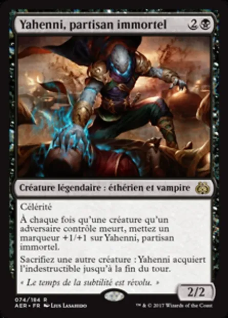 Yahenni, partisan immortel, carte Magic AER 74 — extension La révolte éthérique