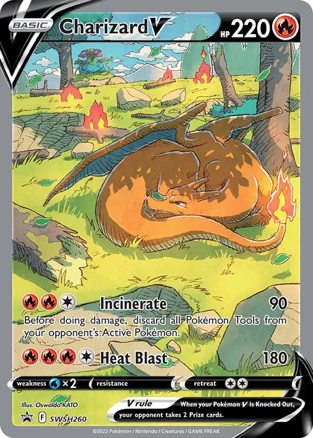 Charizard V, Pokémon card SWSH 260 — SWSH Black Star Promos set