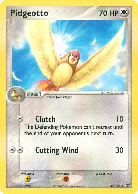 Pidgeotto, Pokémon card RG 45 — FireRed & LeafGreen set
