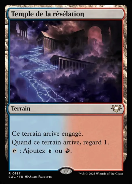 Temple de la révélation, carte Magic EOC 187 — extension Edge of Eternities Commander