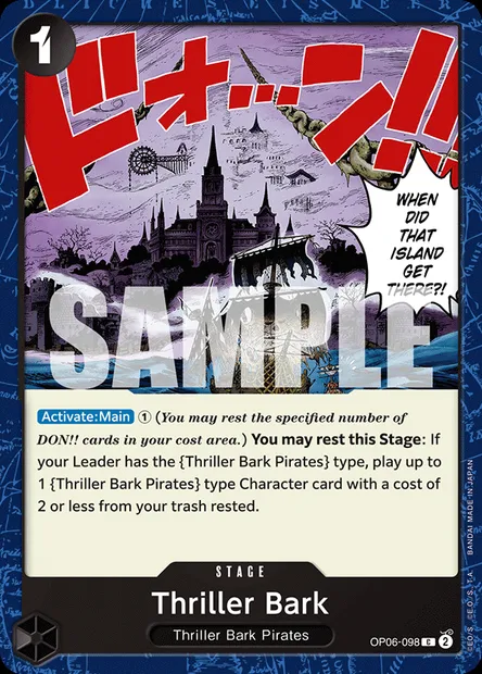 Thriller Bark, carte One Piece OP06-098 — extension ONE PIECE CARD THE BEST