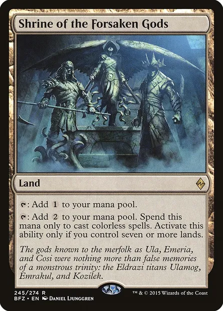 Shrine of the Forsaken Gods, Magic card BFZ 245 — Battle for Zendikar set