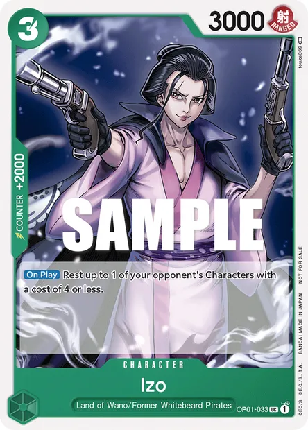 Izo, One Piece card OP01-033 — ROMANCE DAWN set