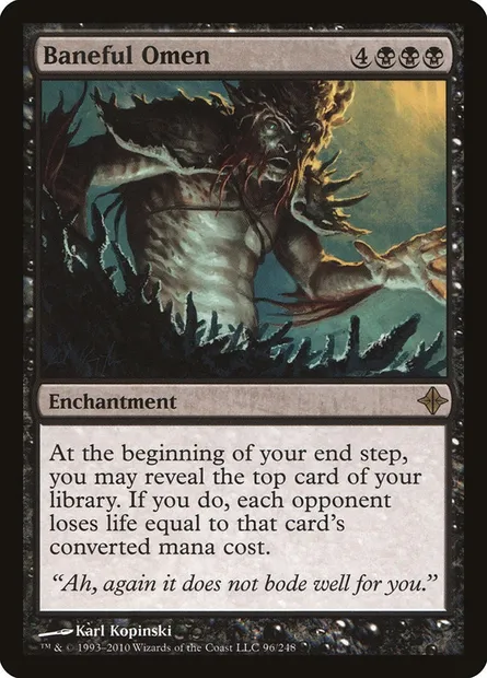 Baneful Omen, Magic card ROE 96 — Rise of the Eldrazi set