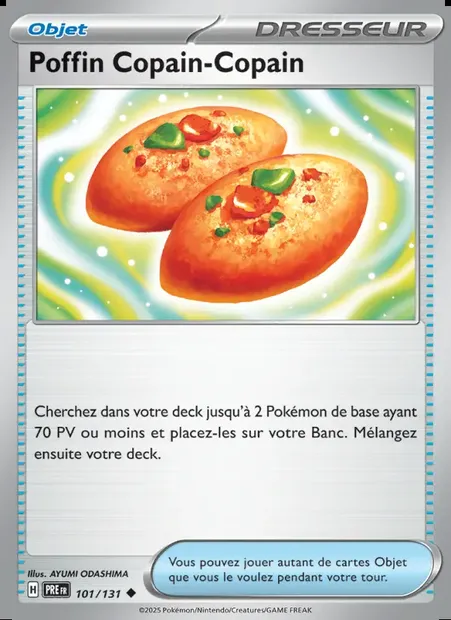 Poffin Copain-Copain, carte Pokémon PRE 101 — extension Évolutions Prismatiques