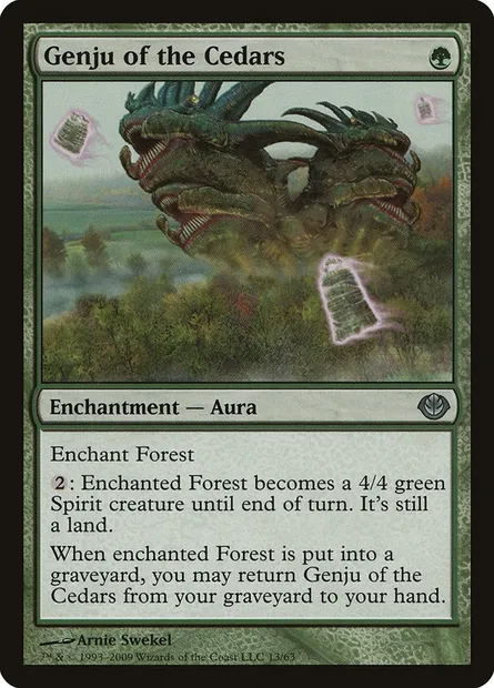 Genju des cèdres, carte Magic DDD 13 — extension Duel Decks: Garruk vs. Liliana