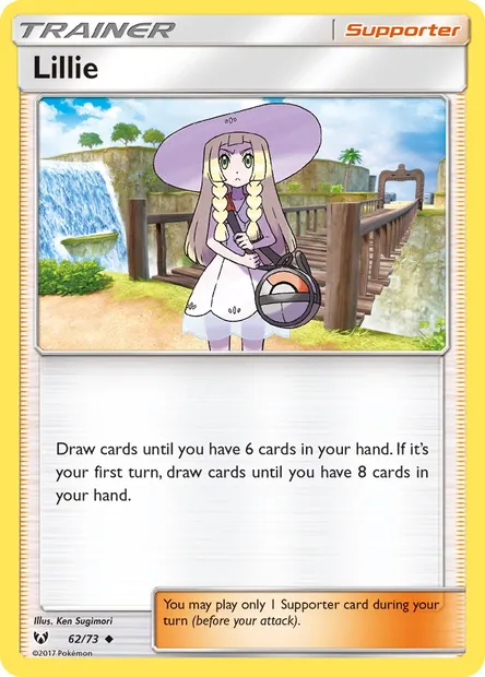 Lillie, Pokémon card SLG 62 — Shining Legends set