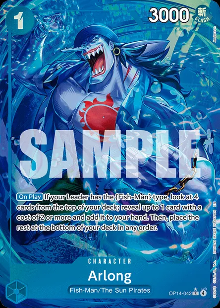 Arlong, One Piece card OP14-042 — THE AZURE SEA’S SEVEN set