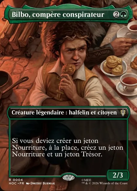 Bilbo, compère conspirateur, carte Magic HOC 4 — extension The Hobbit Eternal