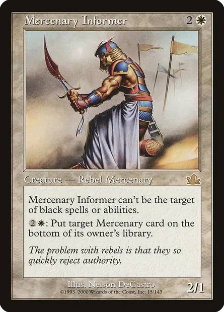Mercenary Informer, Magic card PCY 15 — Prophecy set