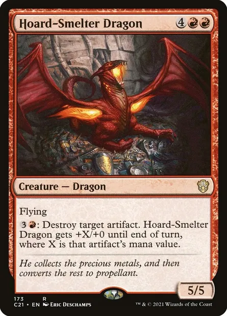 Hoard-Smelter Dragon, Magic card C21 173 — Commander 2021 set