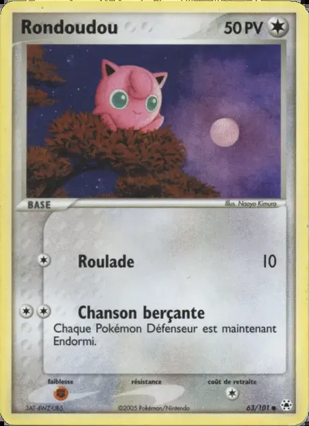 Rondoudou, carte Pokémon HL 63 — extension EX Légendes Oubliées