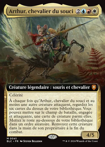 Arthur, chevalier du souci, carte Magic BLC 41 — extension Bloomburrow Commander