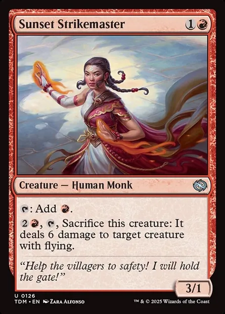 Sunset Strikemaster, Magic card TDM 126 — Tarkir: Dragonstorm set