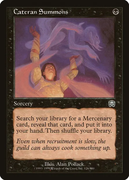 Cateran Summons, Magic card MMQ 126 — Mercadian Masques set