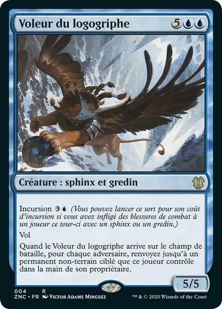 Voleur du logogriphe, carte Magic ZNC 4 — extension Zendikar Rising Commander