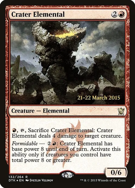 Crater Elemental, Magic card PDTK 132s — Dragons of Tarkir Promos set