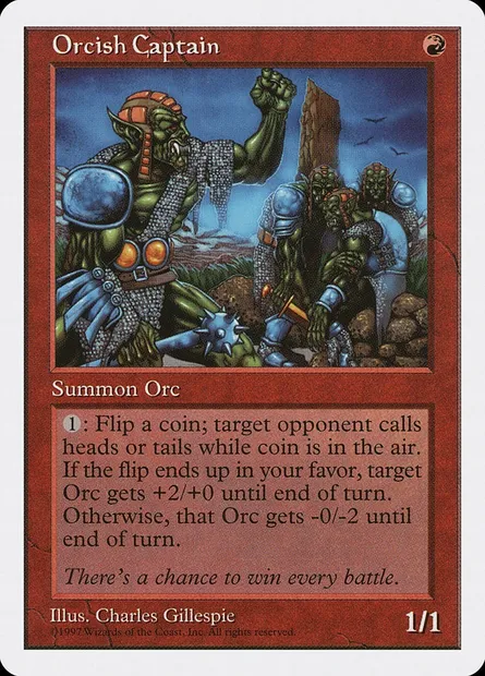 Orcish Captain, Magic card 5ED 254 — Fifth Edition set