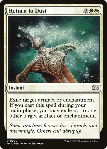 Return to Dust, Magic card MOC 202 — March of the Machine Commander set