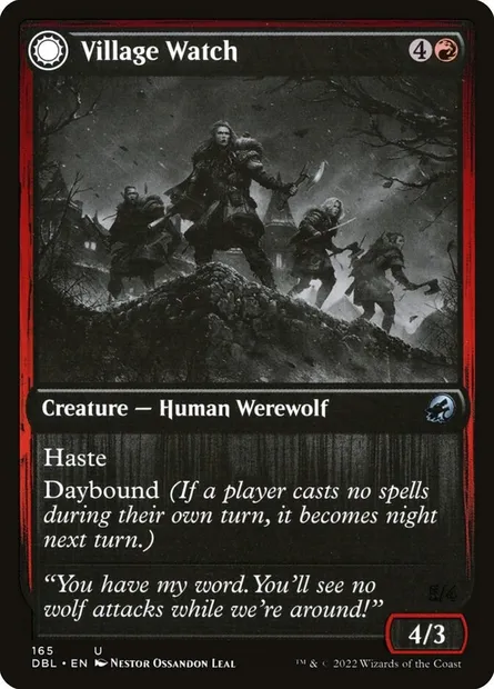 Village Watch // Village Reavers, Magic card DBL 165 — Innistrad: Double Feature set