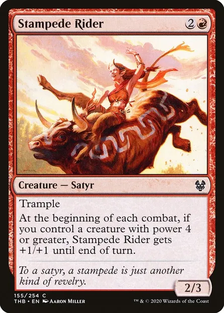 Stampede Rider, Magic card THB 155 — Theros Beyond Death set