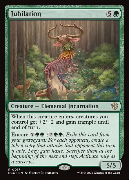 Jubilation, Magic card ECC 17 — Lorwyn Eclipsed Commander set