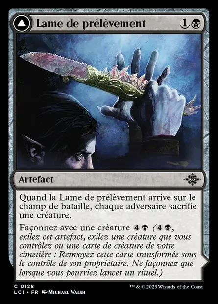 Lame de prélèvement // Sépulcre dévorant, carte Magic LCI 128 — extension The Lost Caverns of Ixalan