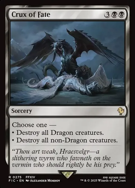 Crux of Fate, Magic card FIC 275 — Final Fantasy Commander set