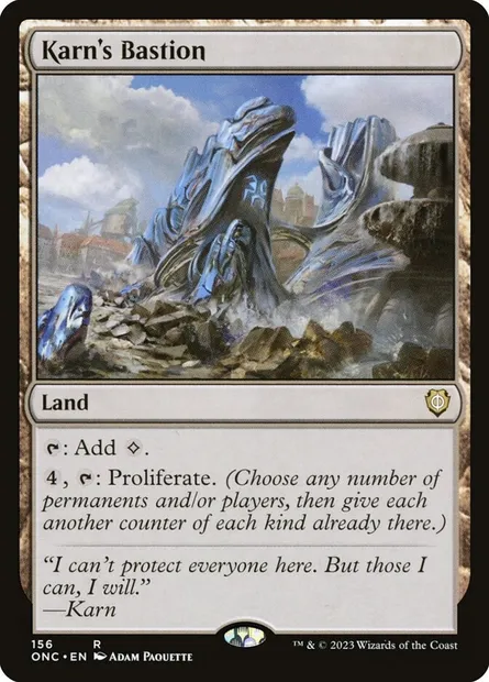 Karn's Bastion, Magic card ONC 156 — Phyrexia: All Will Be One Commander set
