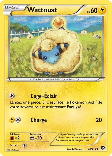 Wattouat, carte Pokémon STS 38 — extension Offensive Vapeur