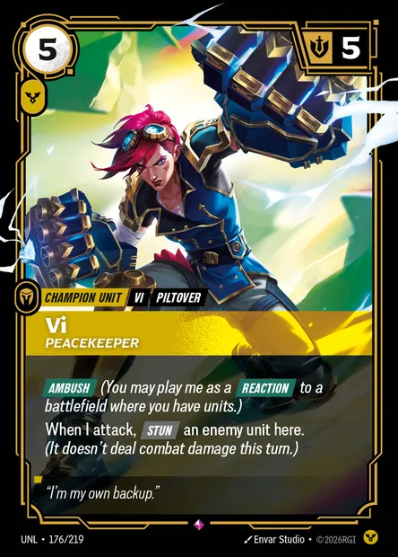 Vi, carte Riftbound UNL 176 — extension Unleashed