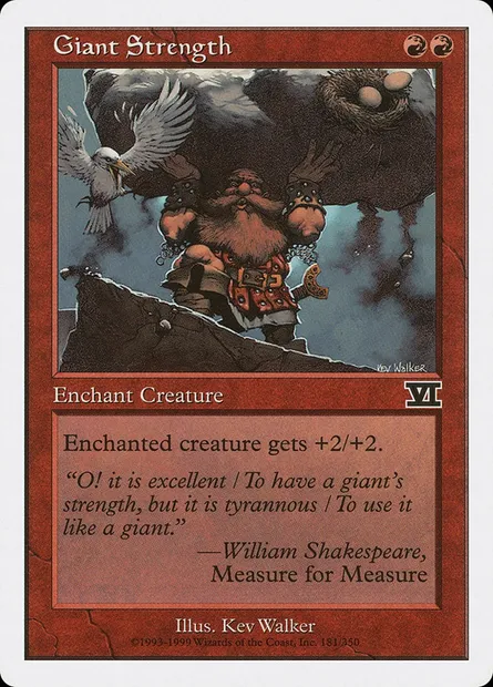 Force de géant, carte Magic 6ED 181 — extension Classic Sixth Edition