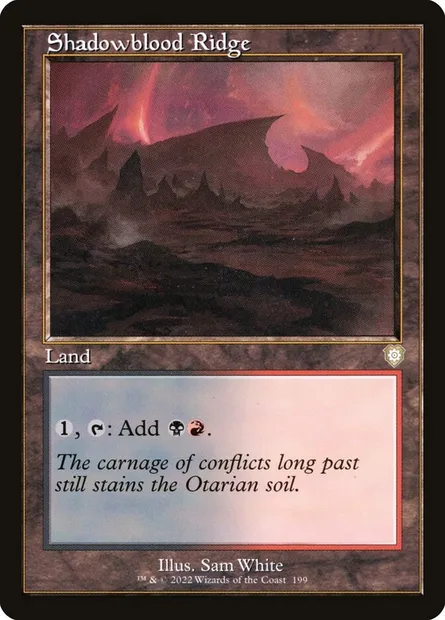 Shadowblood Ridge, Magic card BRC 199 — The Brothers' War Commander set