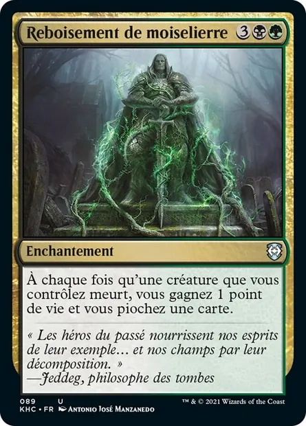 Reboisement de moiselierre, carte Magic KHC 89 — extension Kaldheim Commander