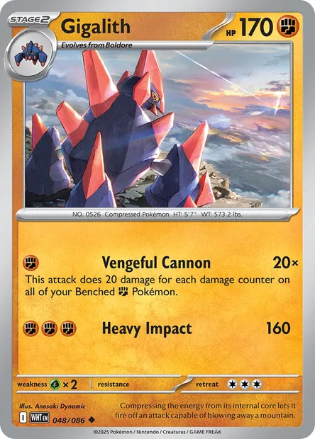 Gigalith, Pokémon card WHT 048 — White Flare set